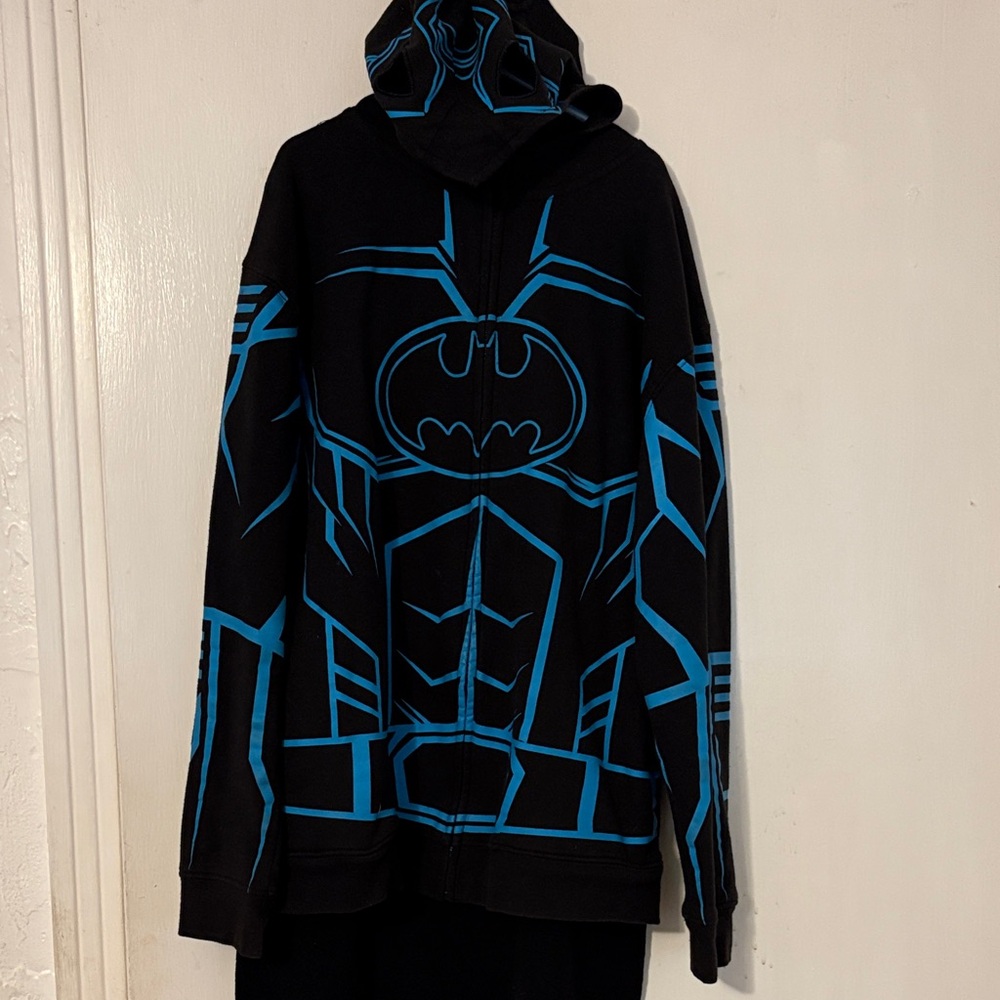 Black and Blue Batman Hoodie